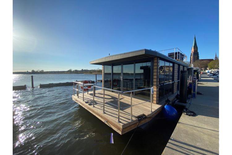 Hausboot Fjord Ankerplatz Mit Biosauna In ชลีสวิก ภายนอก รูปภาพ