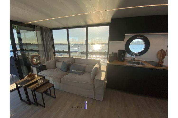 Hausboot Fjord Ankerplatz Mit Biosauna In ชลีสวิก ภายนอก รูปภาพ